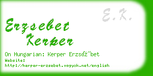 erzsebet kerper business card